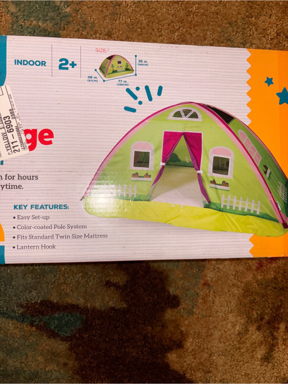 Pacifica Cottage Bed Tent - Red and Teal Packaging